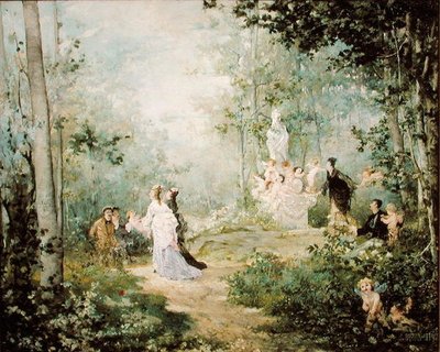 Scene Champetre (tuval üzerine yağlı boya) by Jules Bastien Lepage