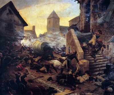 1794'te Cholet savaşı sırasında General Moulin'in ölümü by Jules Benoit Levy