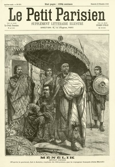 Habeş İmparatoru Menelik by Jules Borelli