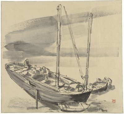 Grancamp'taki Tekneler (Calvados) by Jules Chadel