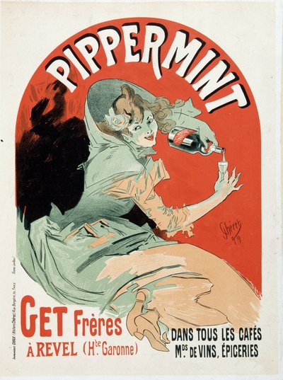 Pippermint Get Freres için reklam afişi - Jules Cheret by Jules Cheret