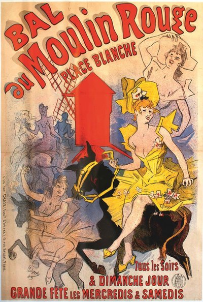 Moulin Rouge Topu, 1889. by Jules Cheret
