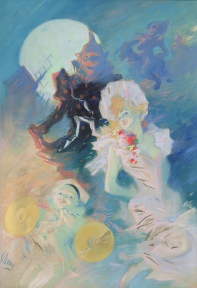 Çılgın Mutluluk (kağıt üzerinde pastel) by Jules Cheret