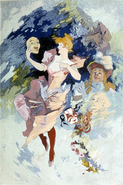 19. yüzyılın sonundaki Karnaval için Cherret tarafından tasarlandı. by Jules Cheret