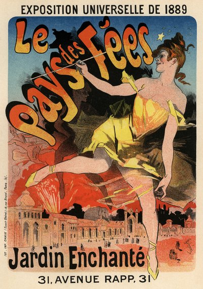 Periler Ülkesi Posteri, 1889 by Jules Cheret