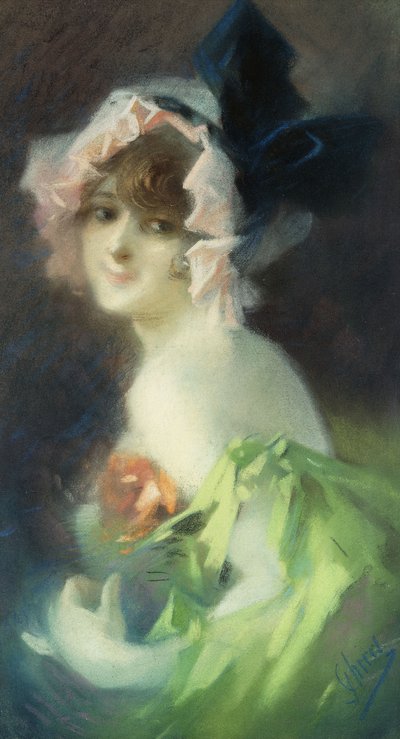 Eldivenli Kadın; eldivenli kadın, by Jules Cheret
