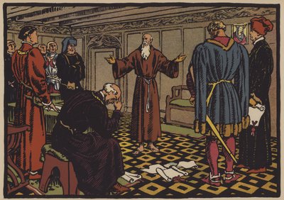 Münzevi Niklaus von Flue ve Stans Antlaşması, 1481 by Jules Courvoisier