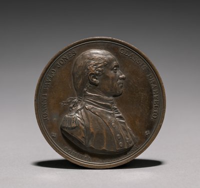 Madalya: John Paul Jones ön yüz. by Jules Dupré