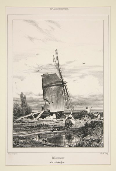 sologne değirmeni by Jules Dupré