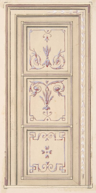 Bir tavan için tasarım, 19. yüzyılın ikinci yarısı. Yaratıcılar: Jules-Edmond-Charles Lachaise, Eugène-Pierre Gourdet. by Jules Edmond Charles Lachaise and Eugène Pierre Gourdet
