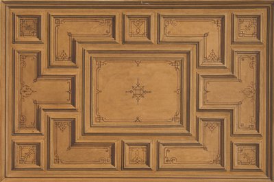 Dekore edilmiş bir tavan için tasarım, 1840-97. Yaratıcılar: Jules-Edmond-Charles Lachaise, Eugène-Pierre Gourdet. by Jules Edmond Charles Lachaise and Eugène Pierre Gourdet