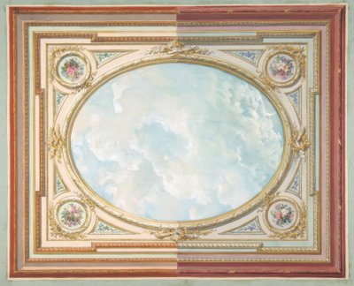 Trompe loeil gökyüzünün tavanı için tasarım by Jules Edmond Charles Lachaise