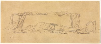 Kabir'in Yanında Yatan Ölü İsa'nın Kroki by Jules Eugene Lenepveu