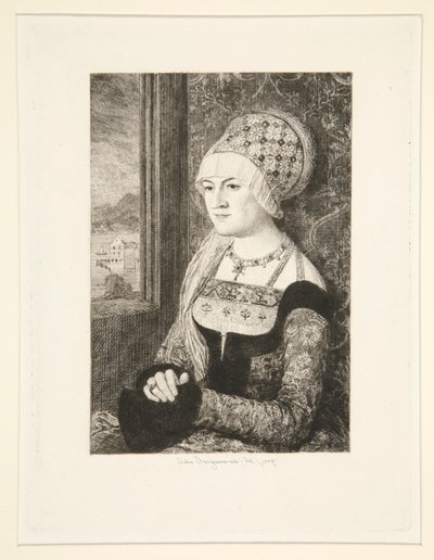 Bir Kadının Portresi by Jules Ferdinand Jacquemart