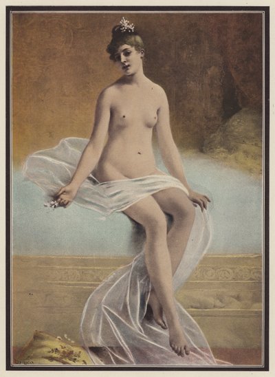 Kırılganlık (renkli lito) by Jules Frederic Ballavoine