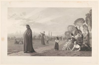 Dante, naar J.L. Gérôme by Jules Gabriel Levasseur