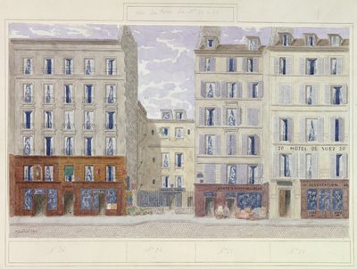 No.20 ila No.26 rue du Four, Paris, Fransa, 1893 (kağıt üzerinde wc) by Jules Gaildrau
