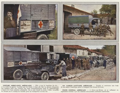 Amerikan Ambulans Arabası, Amerikan Sıhhi Araç, Amerikan Merkez Karakolu by Jules Gervais Courtellemont