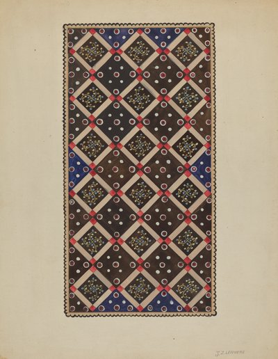 Düğme Kilim, c. 1936. by Jules Lefevere