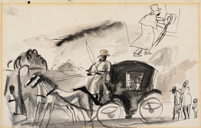 Kabinli Rakamlar (kağıt üzerinde wc) by Jules Pascin