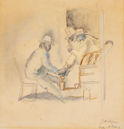 New Orleans Ayakkabı boyası (kağıt üzerinde wc) by Jules Pascin