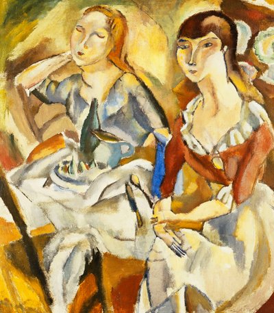 Birlikte Oturan Genç Kızlar by Jules Pascin
