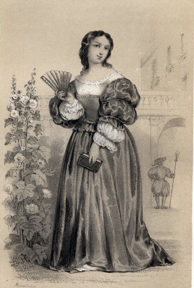 Vittoria (Victoria) Colonna (1490 - 1547), Pescaire Markizi (Pescara) 16. yüzyılın başından itibaren İtalyan edebiyat kadını, by Jules and Raunheim Hermann David