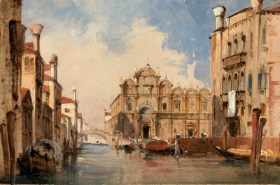 Scuola di San Marco, Venedik, c.1830 (tuval üzerine yağlıboya) by Jules Romain Joyant