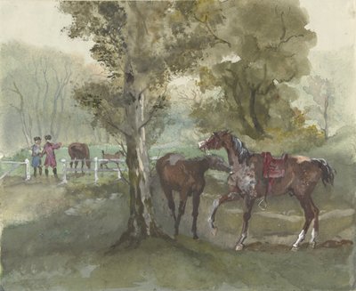 Çayırdaki atlar by Jules baron Finot