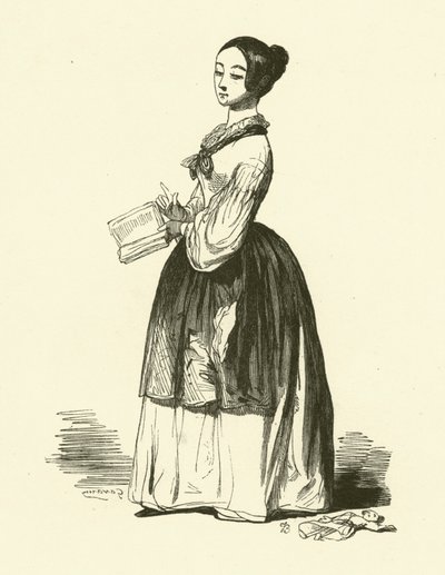 Mürebbiye (gravür) by Jules pseudonym for Gagne Jacques (after) Gagniet