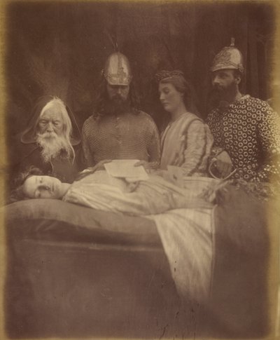 Elaine Ve saygıyla onu salona taşıdılar by Julia Margaret Cameron