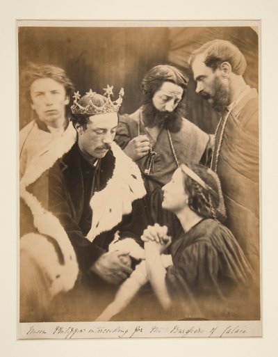 Kraliçe Phillipa Calais Burghers için aracılık ediyor by Julia Margaret Cameron
