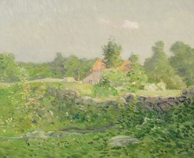 Peyzaj ve Çiftlik, c.1895 (tuval üzerine yağlı boya) by Julian Alden Weir