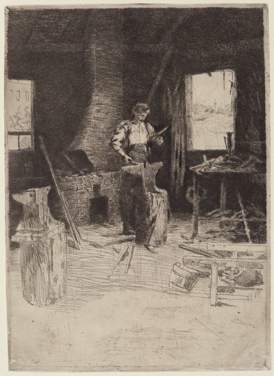 Demirci Dükkanı by Julian Alden Weir