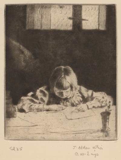 Küçük Öğrenci, 1890. by Julian Alden Weir