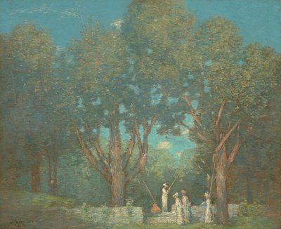 Balıkçı Partisinin Dönüşü 1906 (Tuval üzerine yağlıboya) by Julian Alden Weir