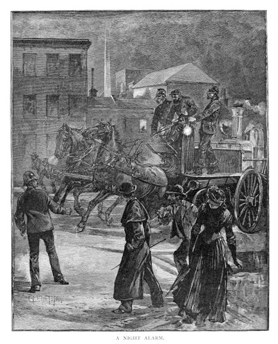 Bir Gece Alarmı, 1886. by Julian Ashton