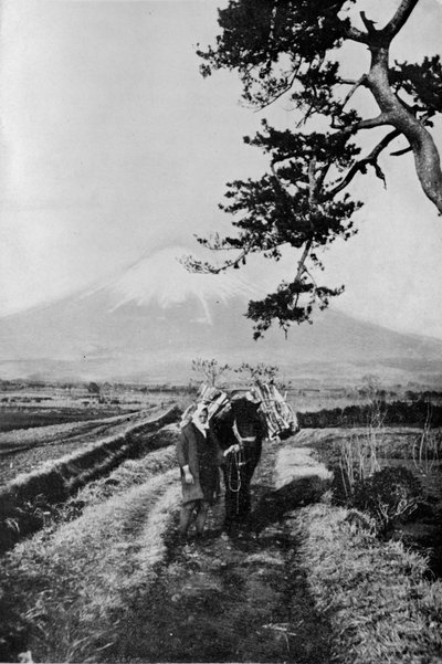 Fuji bölgesinin köylüleri isimleriyle değil, sadece O Yama, Şerefli Dağ, c1900 olarak by Julian Leonard Street