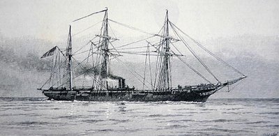 ABD Savaş Sloop Federal Donanması "Kearsage" (gravür) by Julian Oliver (after) Davidson