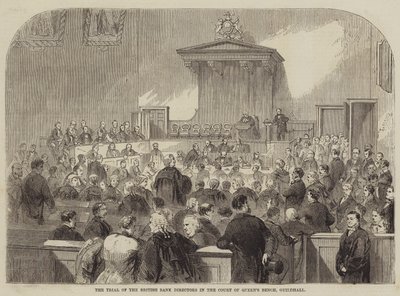 İngiliz Banka Yöneticilerinin Queens Bench, Guildhall Mahkemesinde Yargılanması by Julian Portch