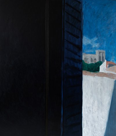 Hotel-Avignon (tuval üzerine akrilik ve yağlı boya) by Julie Held