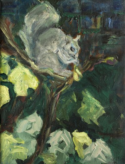 İncir Hırsızı,2016,(tuval üzerine yağlı boya0 by Julie Held