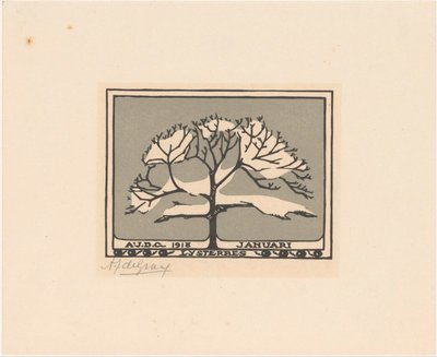 Januari (nesne üzerindeki orijinal başlık) by Julie de Graag (signed by artist)