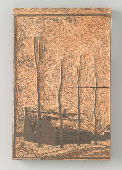 Evlerin yanında dört ağaç by Julie de Graag (signed by artist)