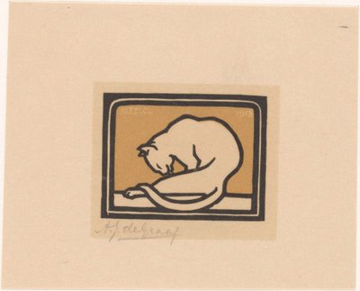 kedi yıkamak by Julie de Graag (signed by artist)