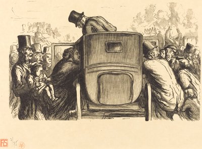 Evrensel Sergi: Yabancı arzu edilen tüm olanakları bulur... by Julien Antoine Peulot after Honoré Daumier
