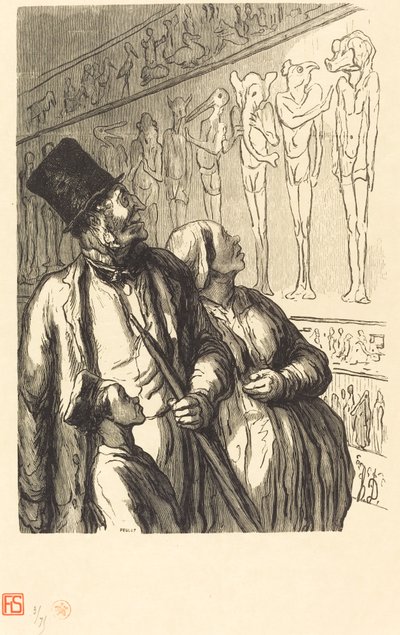 Evrensel Sergi: Mısır Bölümü by Julien Antoine Peulot after Honoré Daumier
