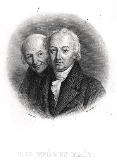 Hauy Kardeşler: Rene-Just (1743-1822) ve Valentin Hauy (1745-1822) Alphonse Boilly (1801-67) (gravür) (s/b fotoğraf) by Julien Leopold (after) Boilly