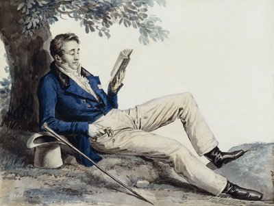 Ağacın Altında Kitap Okuyan Genç, by Julien Leopold Boilly