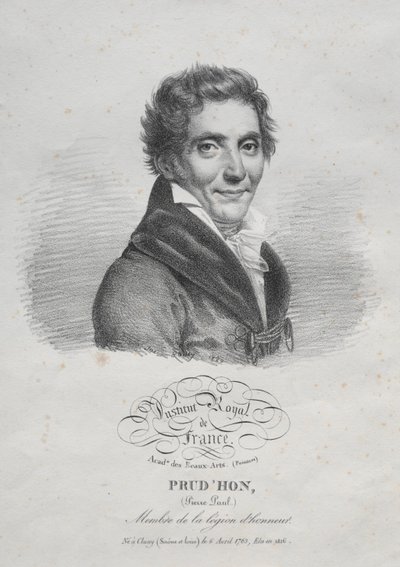 Pierre Paul Prudhon, 1820. by Julien Leopold Boilly